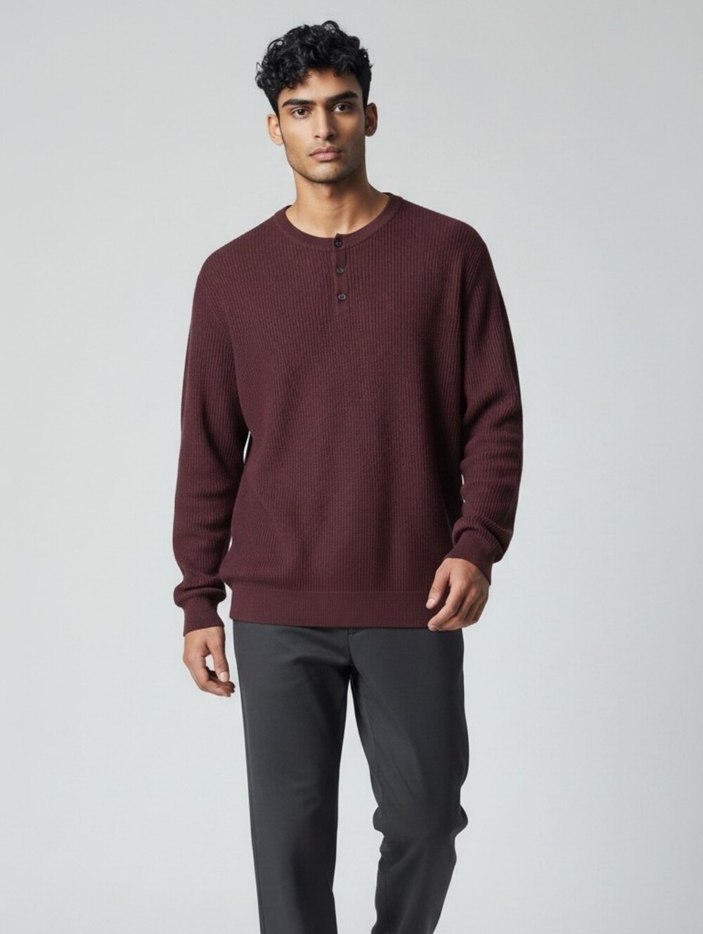 Perry Ellis Brown Knit Cozy Pullover Minimalist Men's Sweater Size 2XLT NWT